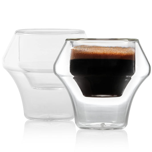 Borosilicate Glass Insulated Espresso Cup | 2-pack
